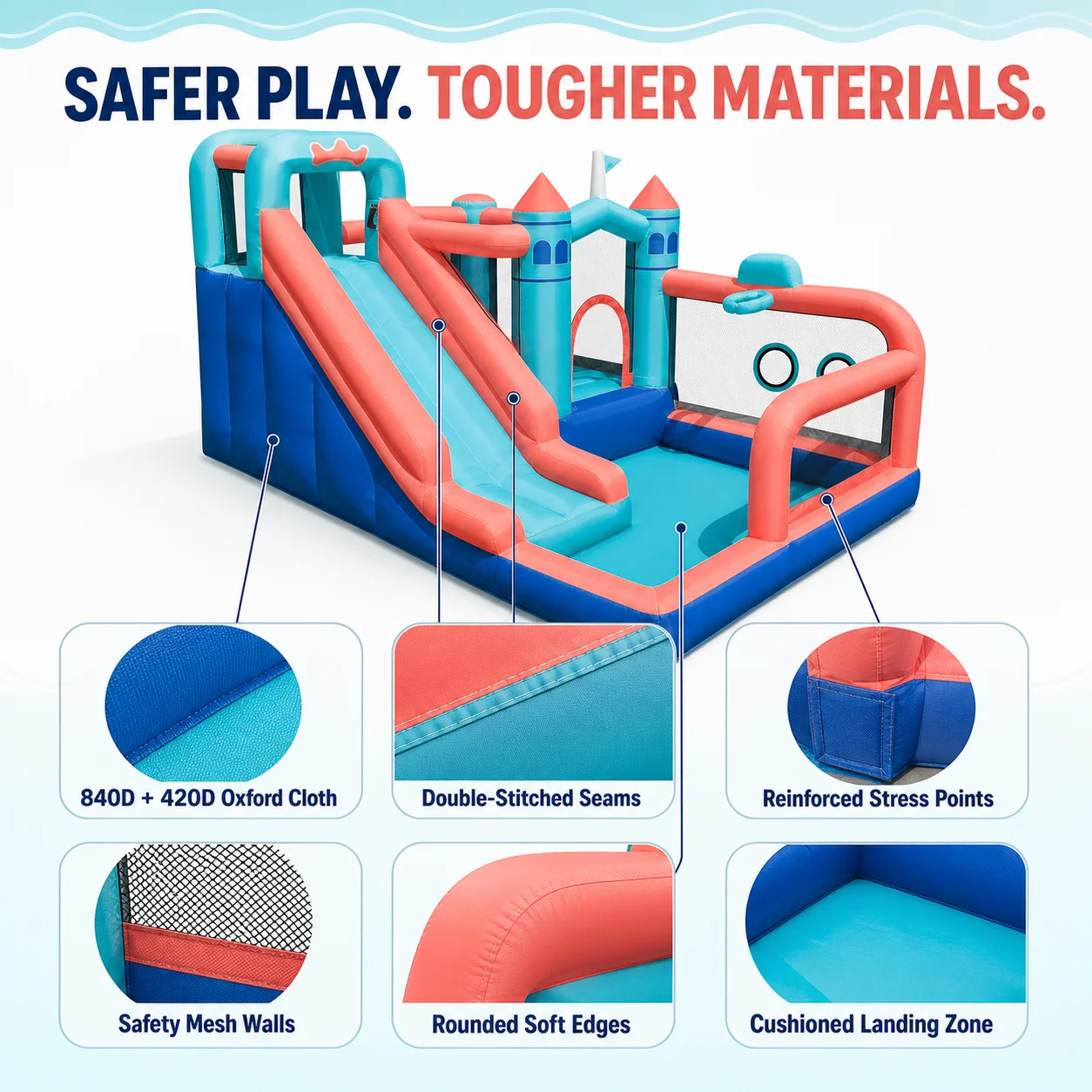 子供用8-in-1インフレータブルウォータースライドバウンス - Water Slide Inflatable のレビューと価格