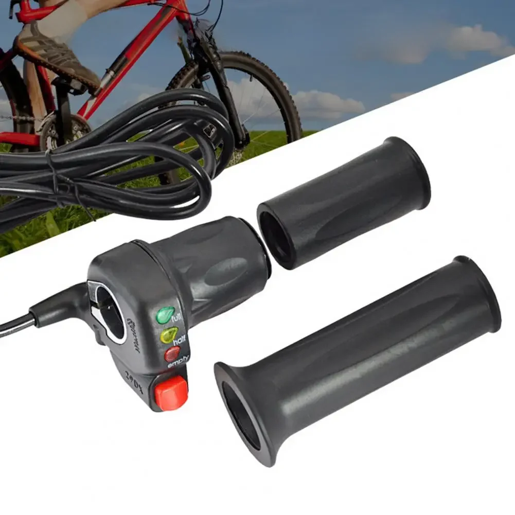 AliExpress 36/48V Electric Bike Throttle with Switch Power Display Self-locking Mountain Bike Speed Control