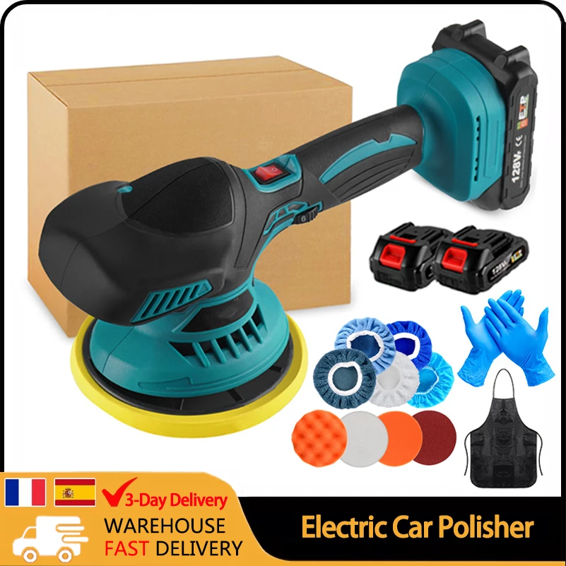 Cordless Car Polisher 6 Speed Electric Car Polishing painting Metal wating Wood Sanding Rust remove Tool For Makita 18V Battery