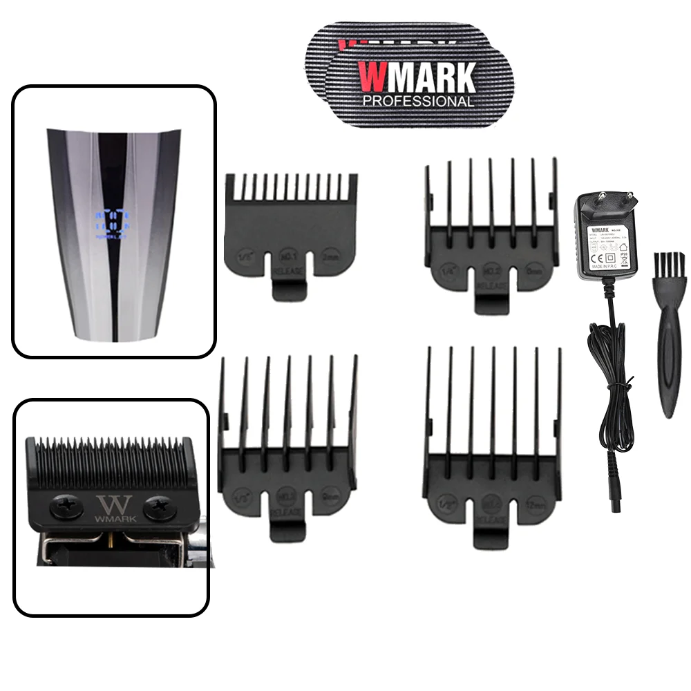 Maquina de Cortar Cabelo Wmark NG 222 Prata Profissional