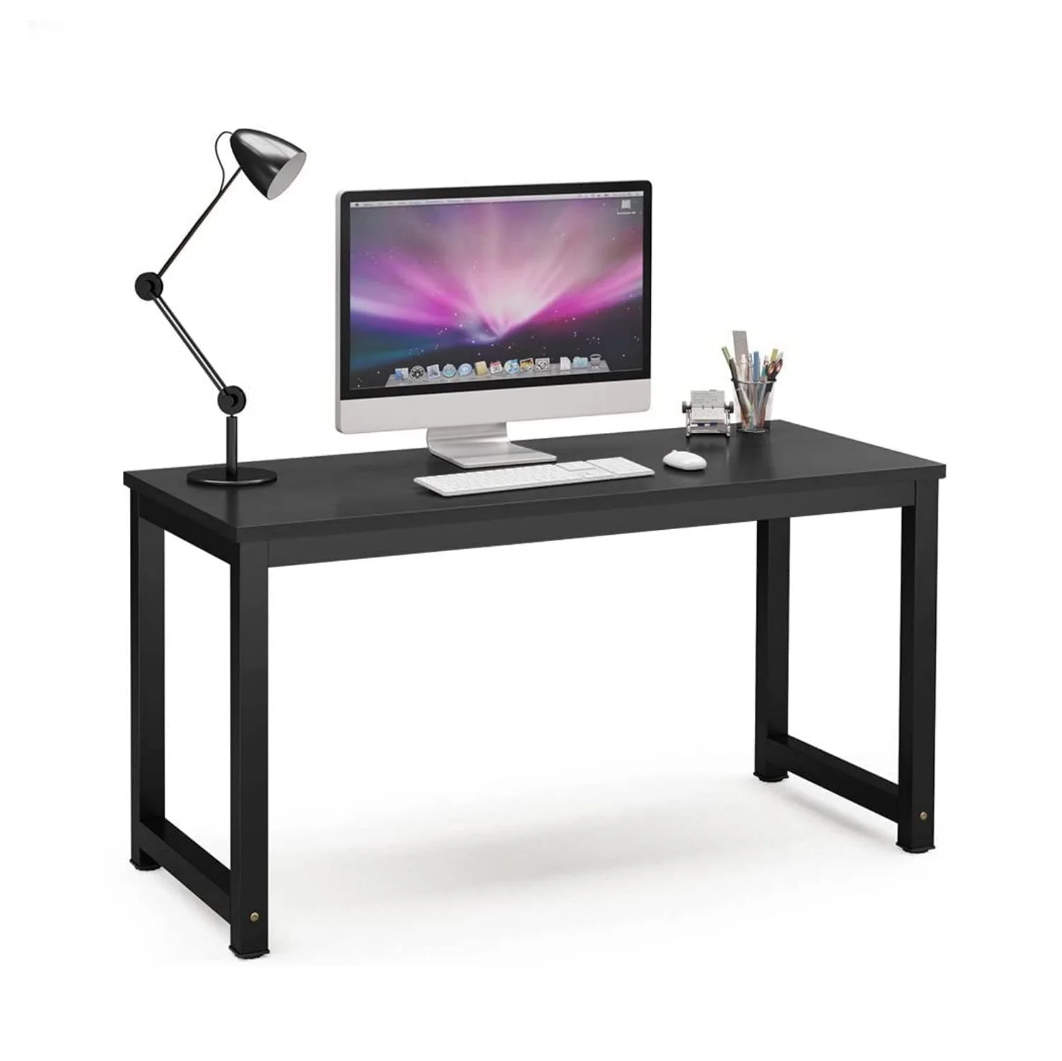 Computer Laptop Desk Office Desk Study Writing Desk Easy Assembly, Modern Simple，Black 120 x 60CM