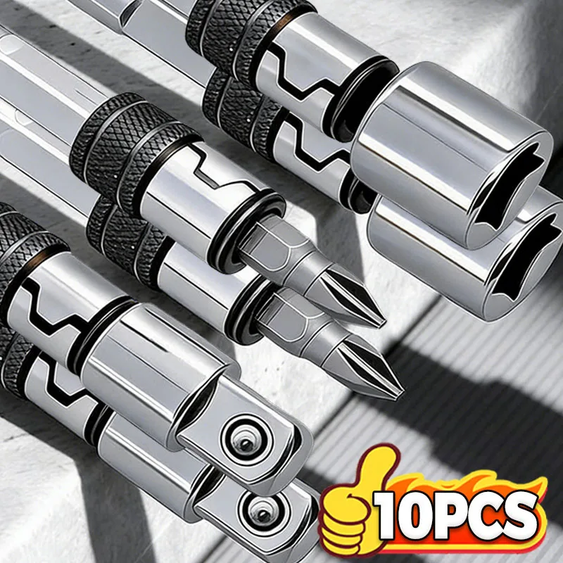 

1/4Inch Hex Shank Adapter Sliding Quick Change Bit Socket Converter Heavy Duty Impact Driver Extension Rod for Drill Wrench Tool