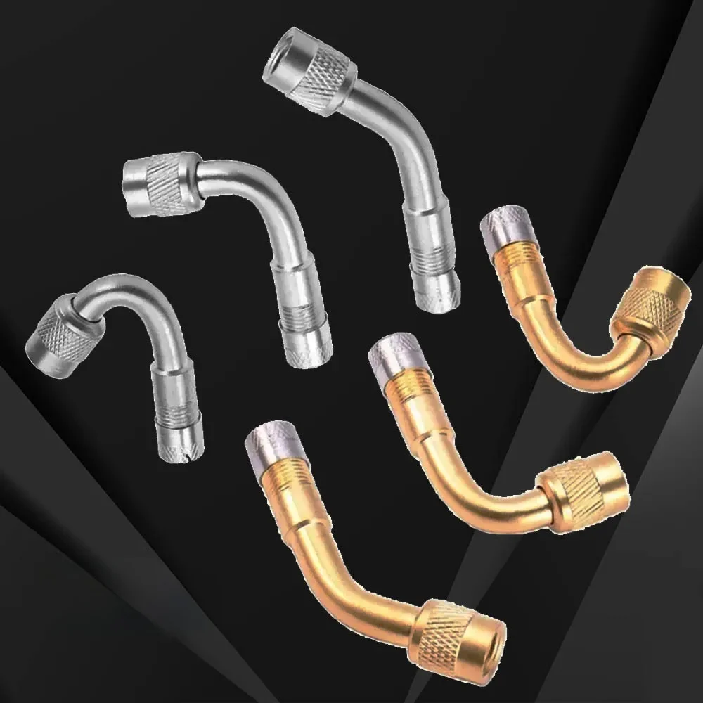 AliExpress NONE 2Pcs Motorcycle 45 90 135 Degree Angle Bent Valve Adaptor Tyre Tube Valve Extension Adapter for Truck Car Moto Bike