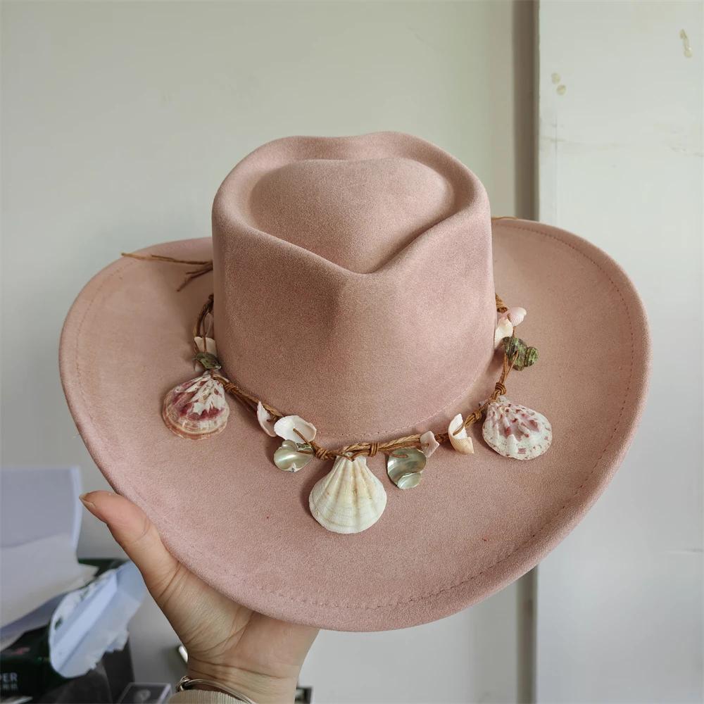 New love heart top Suede hat Cowboy Hat wide brim Cowgirl hat beach hat girl party hat stage hat wholesale Cattleman knight hat view 5
