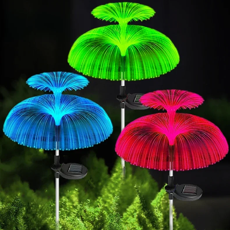 1-10 pièces 7 couleur changeante lampe extérieure solaire méduse lumières étanche voie pelouse jardin décor éclairage