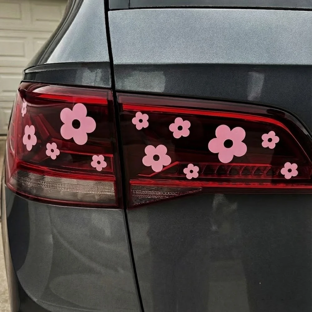 18 Assorted Daisy Flower Headlight Taillight Car Decals 2 Sticker Sheets  Vinyl For Car Exterior Lights and Windows