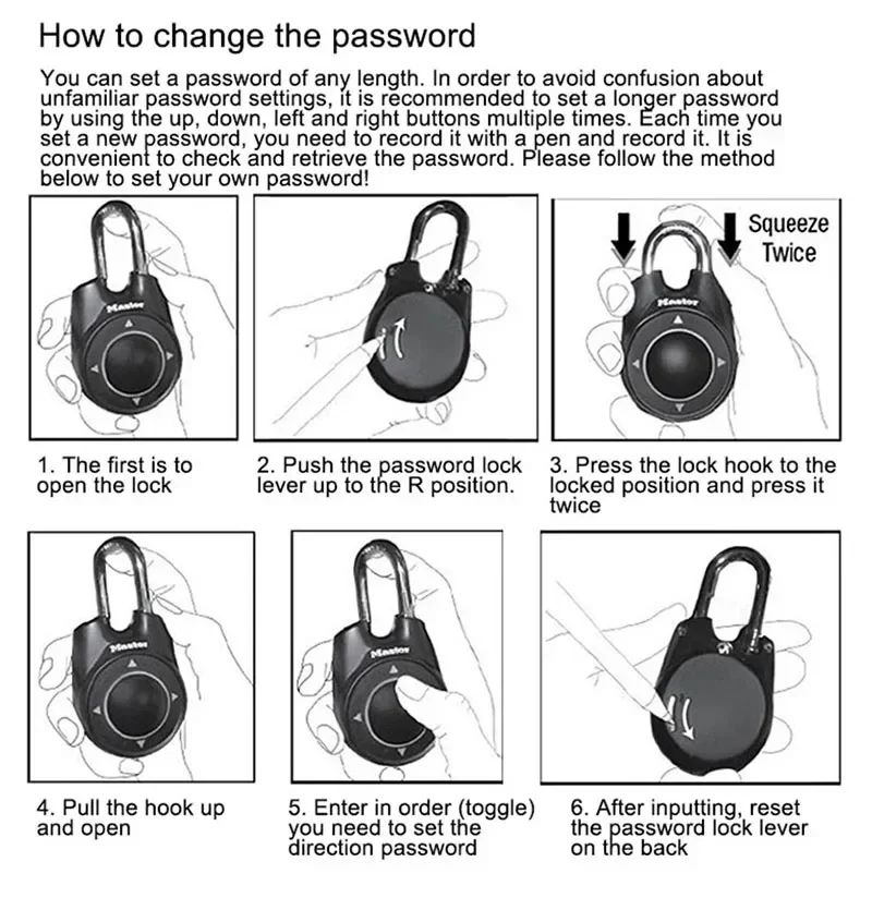 Master Lock Locker Lock 1500iD Directional Lock Combination Padlock Suitable for Gym and School Locker Escape Room
