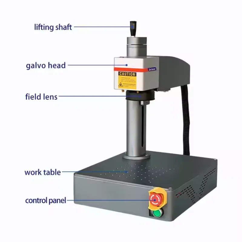 Bluetimes Fiber Laser Marking Machine 20W 30W with 80mm Rotary MAX Laser Source Engraving Metal Plastic Glass Wood Jewellery