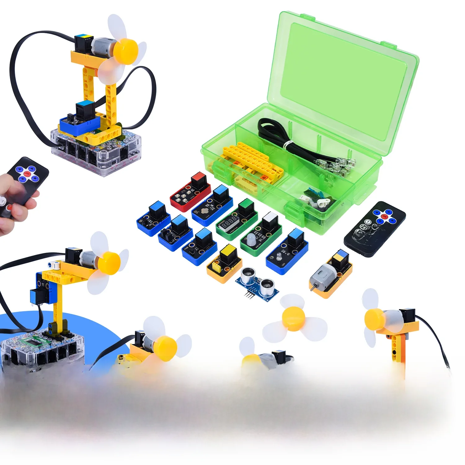 Keyestudio STEM elektronische bouwstenen slimme ventilator programmeerbare starterkit compatibel met Lego voor Arduino UNO & ESP32 project - afbeelding 2
