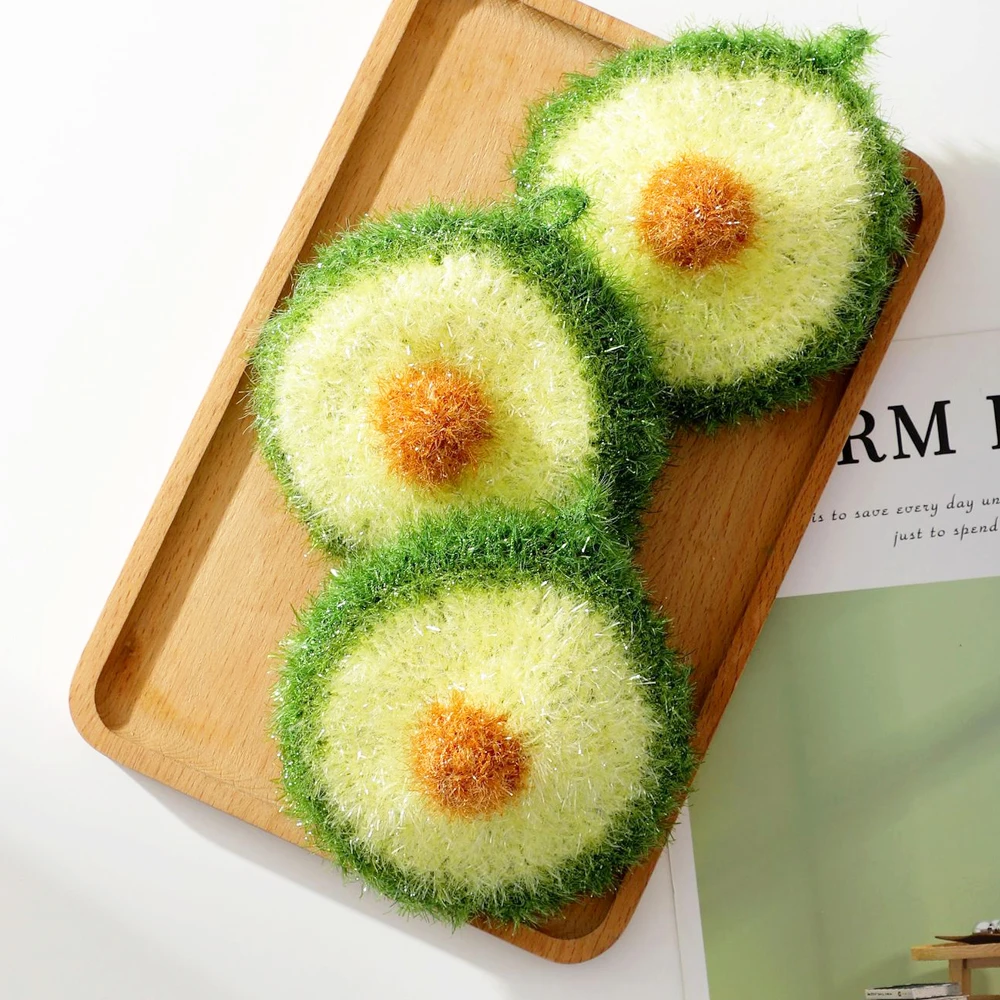 Handmade Avocado Acrylic Kitchen Dish Washing Sponge