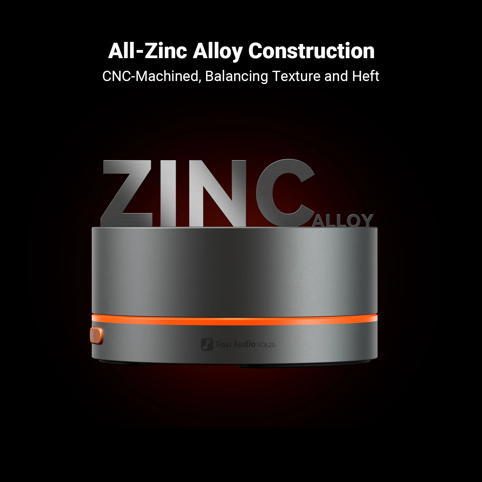 Fosi Audio VOL20 Bluetooth 볼륨 조절 손잡이, RGB 조명 PC/게임/데스크탑 다기능 버튼용 USB 멀티미디어 컨트롤러