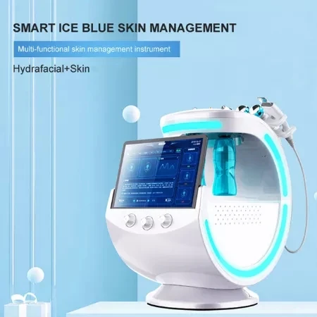 

Волшебный зеркальный анализатор кожи Ice Blue, аппарат оксигена, профессиональный ультразвуковой уход за кожей, Криотерапия, микродермабразия