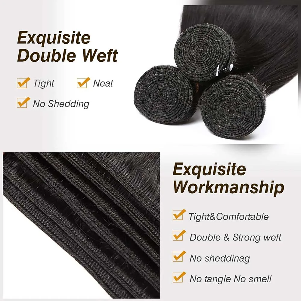 바디 웨이브 1 3 묶음 인모 12A 인모 묶음 100% 미가공 브라질산 버진 헤어 묶음 # 1B 내추럴 블랙 헤어