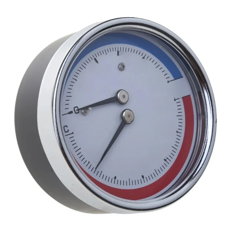 Thermo-manomètre pour système de chauffage au sol SafeYD, température et manomètre Bomicrophone, plage de mesure adaptée, 0-120 ℃, 0-10 Bar