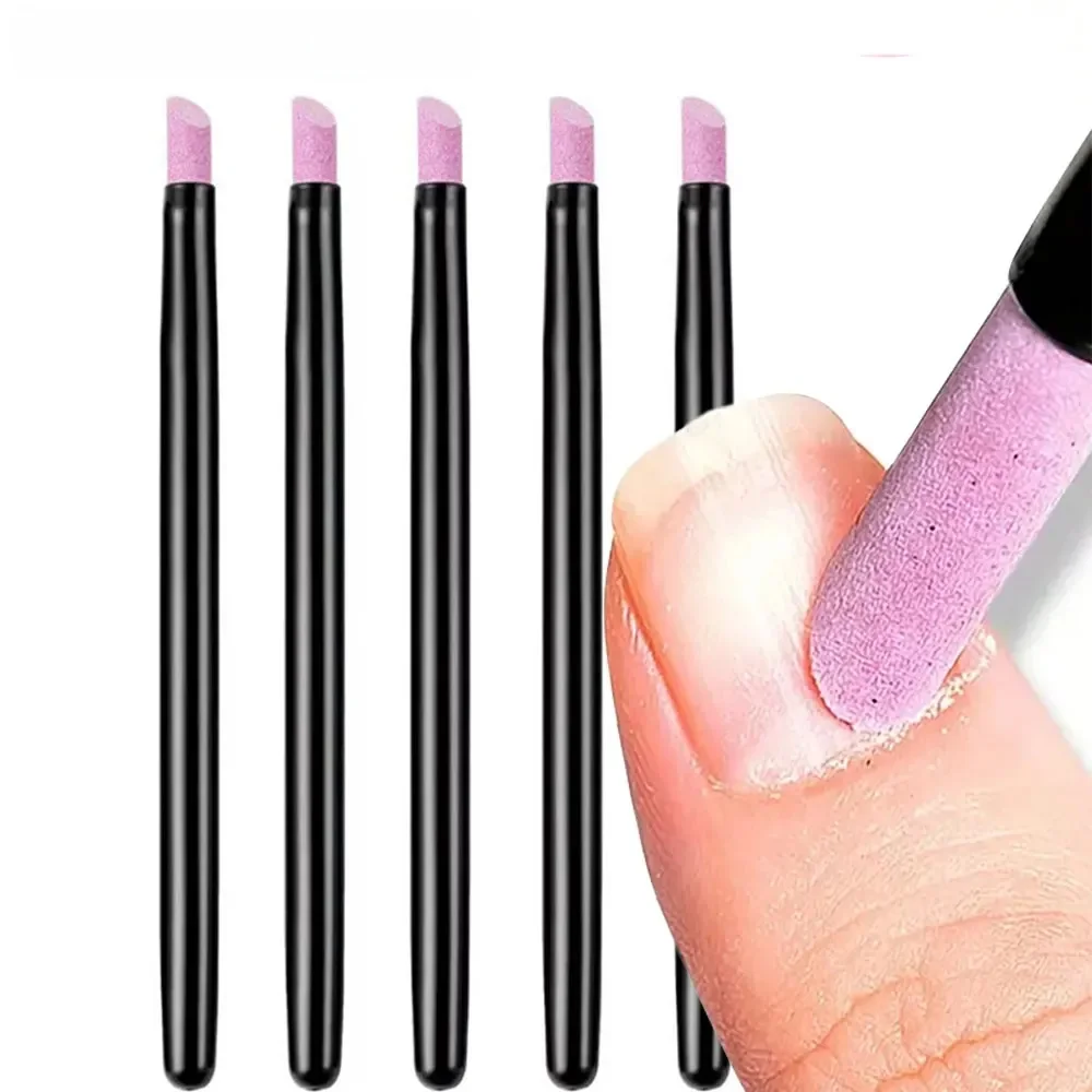5PC Zestaw piór kwarcowych do manicure i polerowania 130 mm Usuwacz martwego naskórka i skórek Pióro kwarcowe do drobnego szlifowania kamienia kwarcowego Odrzutnik skórek do paznokci — zdjęcie 2