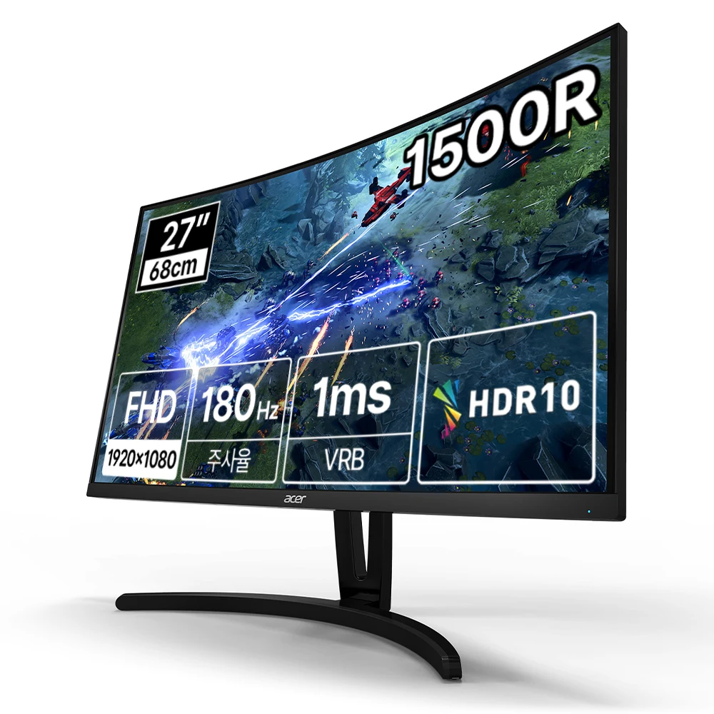 [Hansung] Acer ACER NITRO ED273 S3 FHD 180Hz 1500R 27 Inch Curved Gaming Monitor (Fit-free)