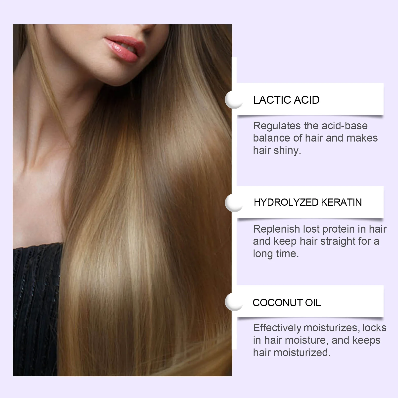 Protein Hair Straightening Cream with Silk Shine Technology Smooth Frizz Hair Intensive Dry Damaged Repair Keratin Hair Treatment Hydrating Hair Mask view 2