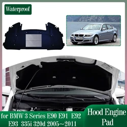 Car Hood Engine Insulation Pad for BMW 3 Series E90 E91 E92 E93 335i 320d 2005~2011 Soundproof Heat Cotton Cover Mat Accessories