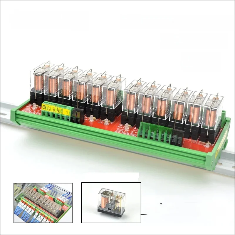 10 kanałów do montażu na szynie DIN G2R-1 12V 24V DC moduł przekaźnika interfejsu PNP NPN kompatybilny PLC płyta wzmacniacza izolacji sygnału — zdjęcie 2