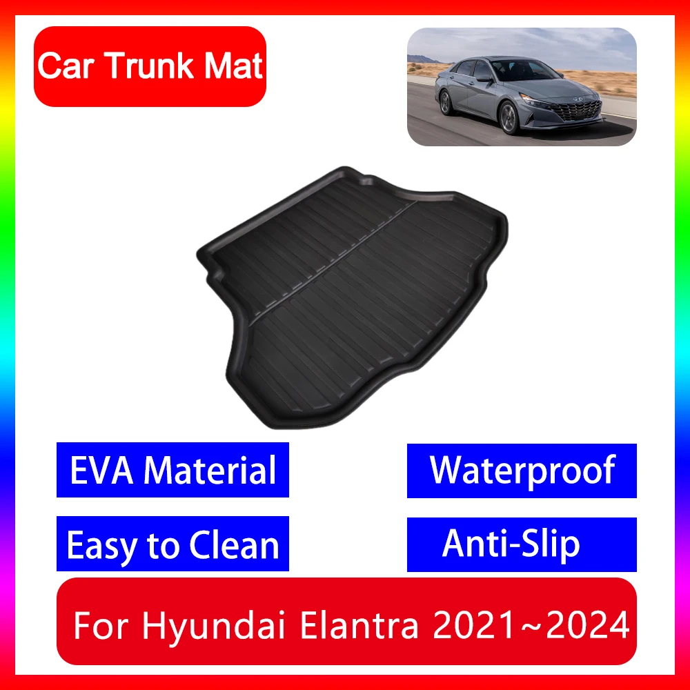 

Car Trunk Mat For Hyundai Elantra Avante CN7 MK7 2021 2022 2023 2024 Anti-slip Trunk Mat Trunk Tray Carpet For Hyundai i30 Sedan