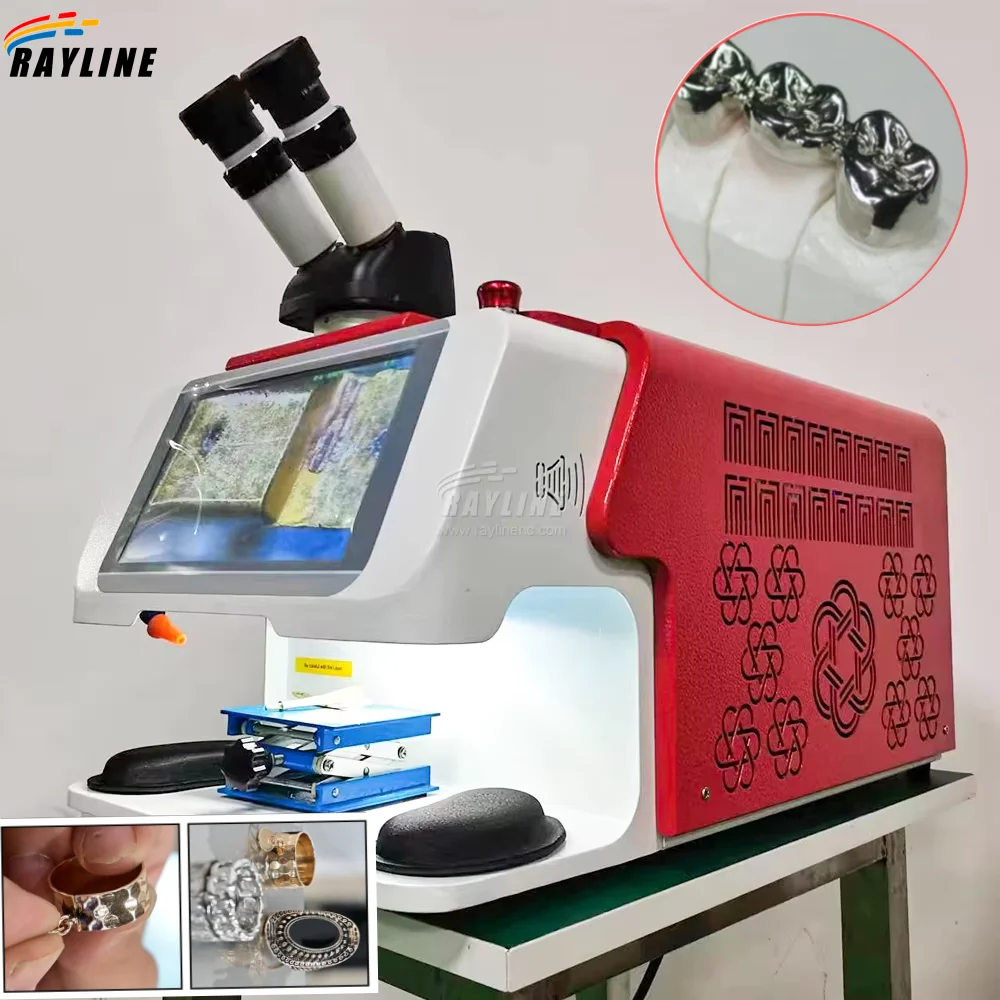 

200W Micro Laser Welding Machine For Jewelry Ring Pendant Touch Screen Laser Soldering Welder With CCD Microscope 220V 110V