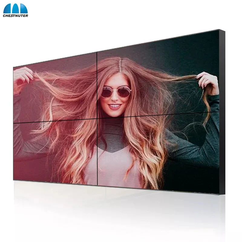 High Quality price super slim 55 inch Lcd video wall  advertising display for supermarket, video wall digital signage