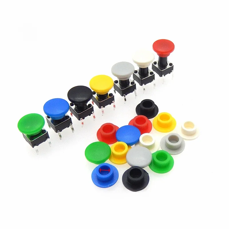 50szt Dotykowa nasadka przycisku A29 Średnica przycisku przełącznika 8mm Otwór wewnętrzny id 3.1/3.2/3.4mm Dla mikroprzełącznika taktowego 6 * 6 mm — zdjęcie 2