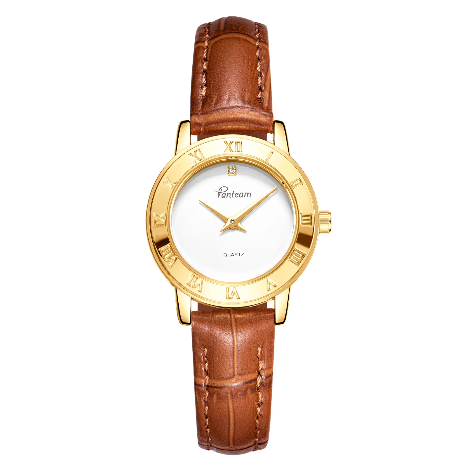 

Vanteam Fashion Women's Quartz Watch Waterproof Leather Strap Compact Dial Elegant Casual Women's Clock High Quality