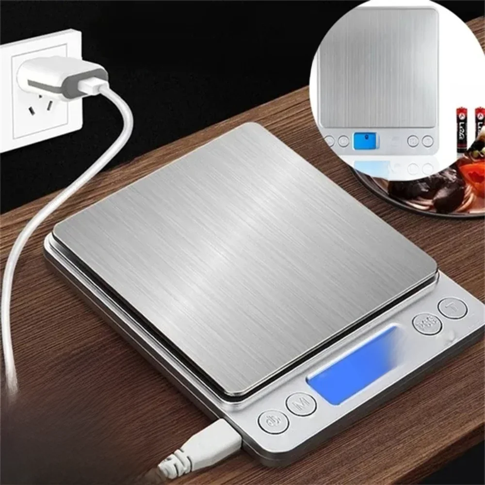 Balança de Cozinha Digital, Mini Bolso, Aço Inoxidável, Jóias de Precisão, Balança Eletrônica, Peso
