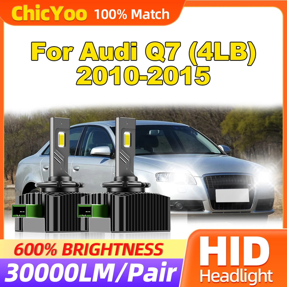 

30000LM Auto Headlamps 120W HID Xenon Lights 6000K Xenon Headlight Bulbs For Audi Q7 (4LB) 2010 2011 2012 2013 2014 2015