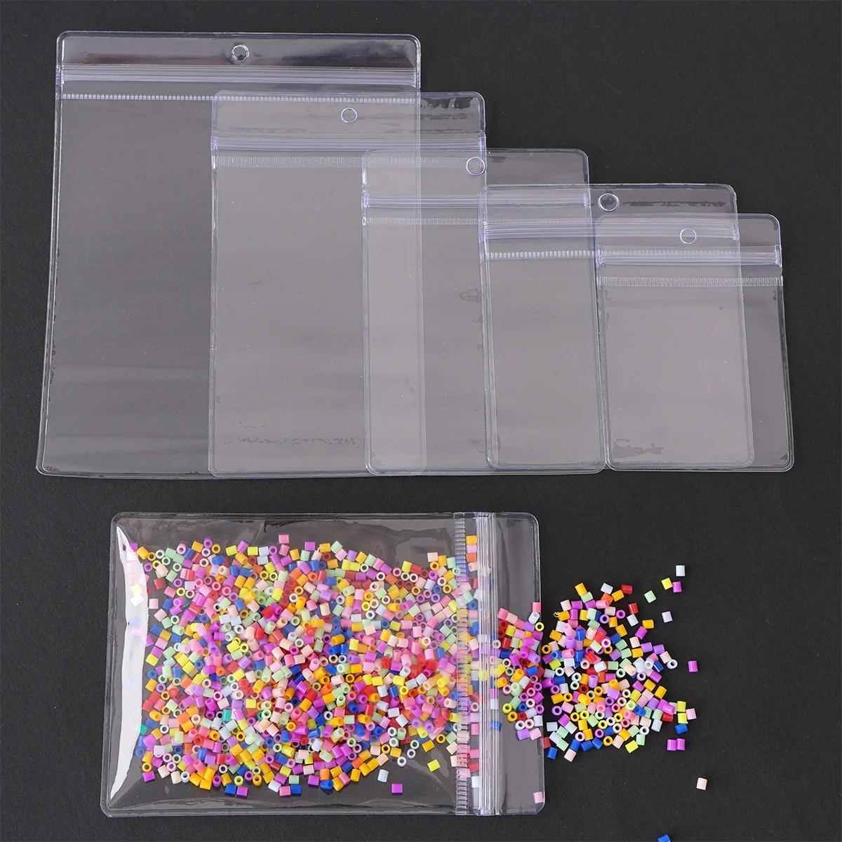 20pcs Transparent Self Sealing Bag, Double-layer Sealed Plastic Bag, Used For Jewelry Packaging