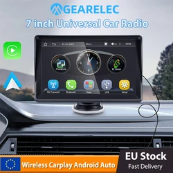 Przenośny do samochodu Stereo bezprzewodowy CarPlay Android Auto uniwersalne Radio samochodowe 7 