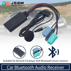 JSBM For Renault Megane Espace Kangoo Bluetooth-Compatible 5.0 Aux Cable Microphone Handsfree Mobile Phone Free Calling Adapter