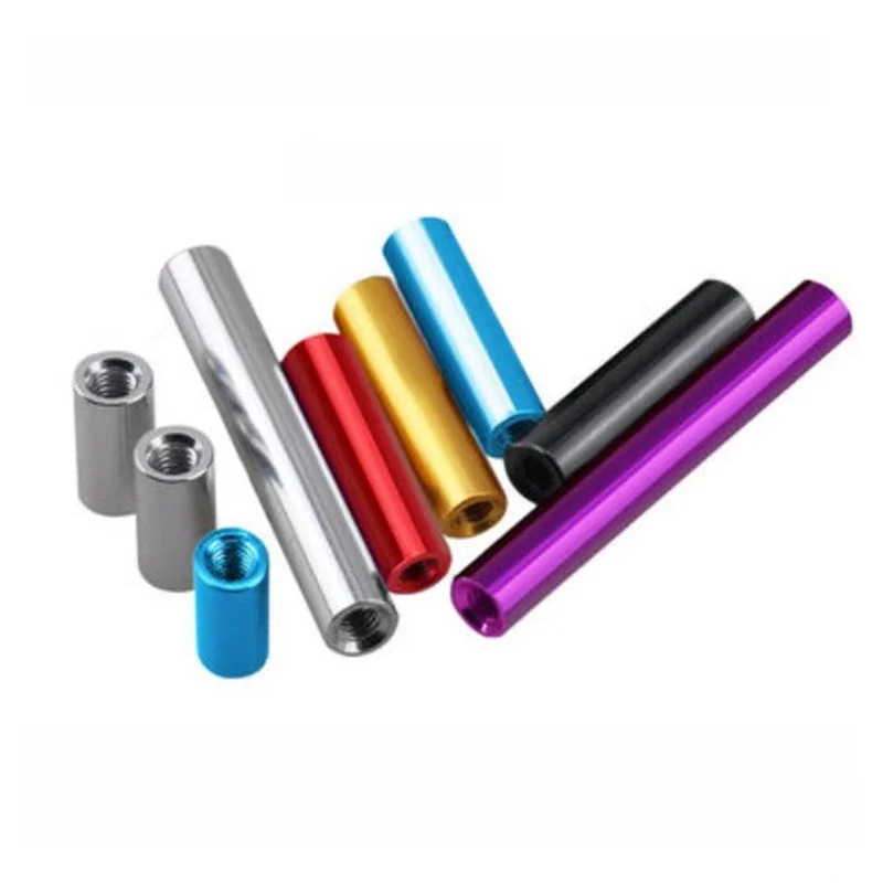 10 pièces M3 * 4-100mm rondes en aluminium entretoise colonne tiges aluminium entretoise vis d'espacement pour RC Multirotors anodisé rouge/noir/argent