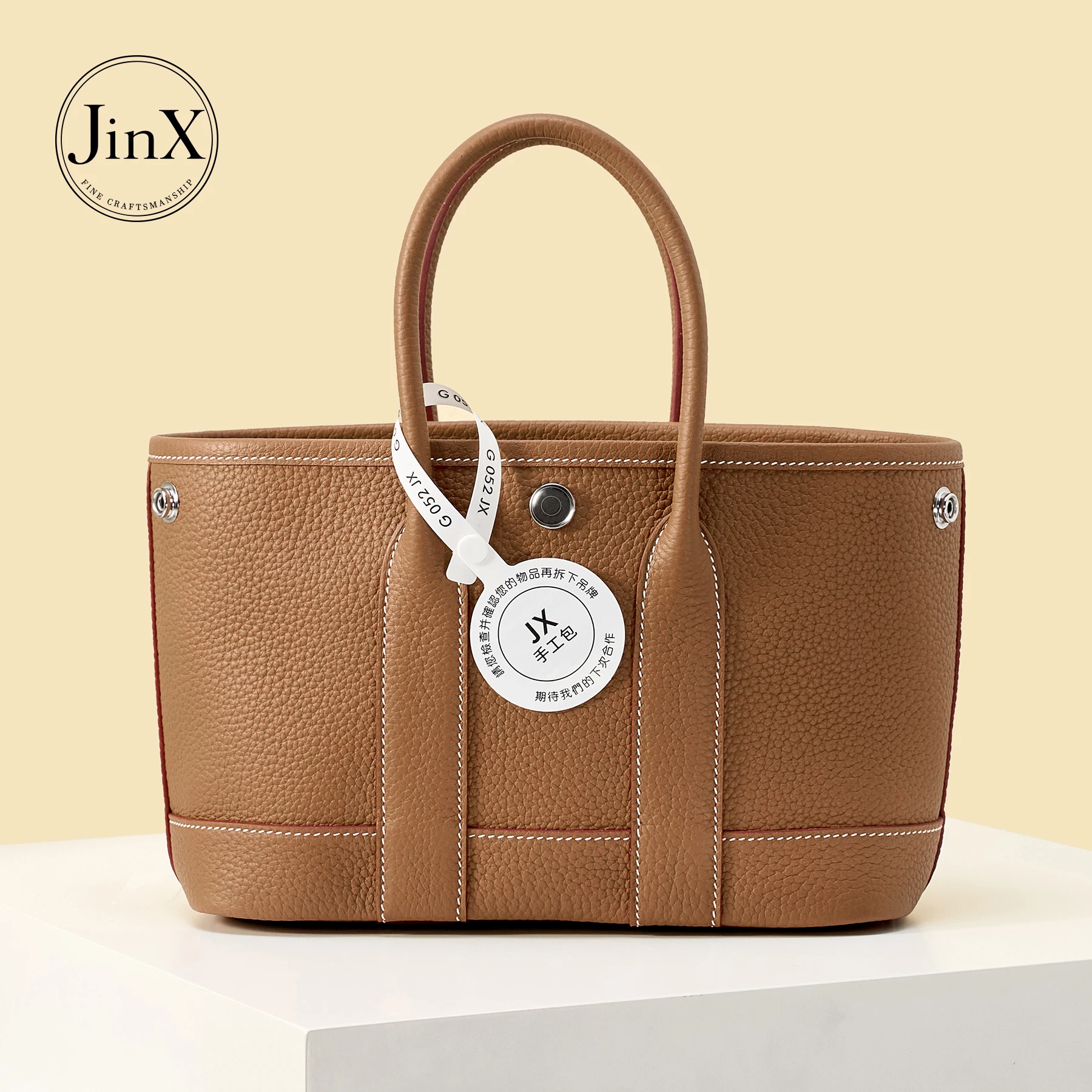 Women's Genuine Leather Tote Bag Luxury French Style Large Capacity Handbag Vintage Top Handle Shoulder Bag Casual Commuter