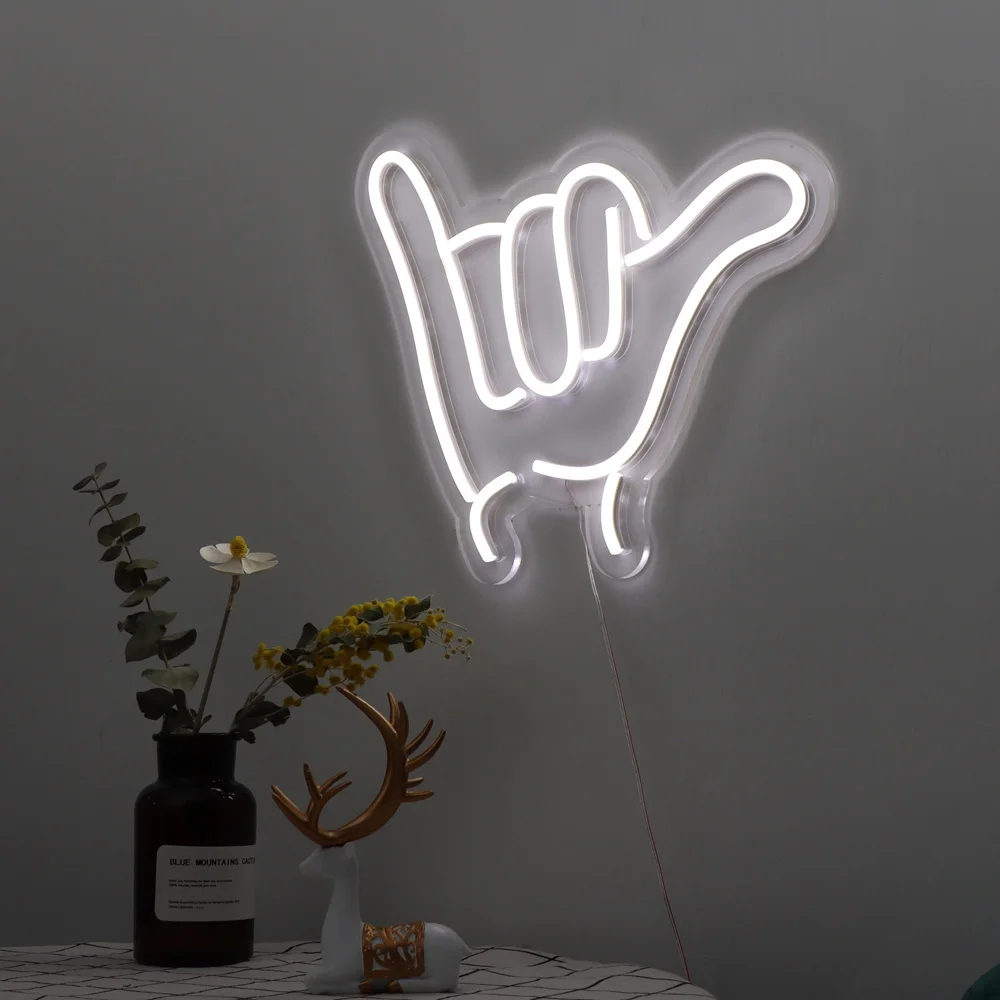 Hand Gebaar Led Neon Teken, Dier Led Neon Teken Voor Kinderen Kamer, Led Neon Teken, Flex Neon