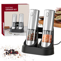 Electric Pepper Grinder Automatic Salt And Pepper Grinder USB Rechargeable Adjustable Coarseness Spice Mill Kitchen Gadget Tools