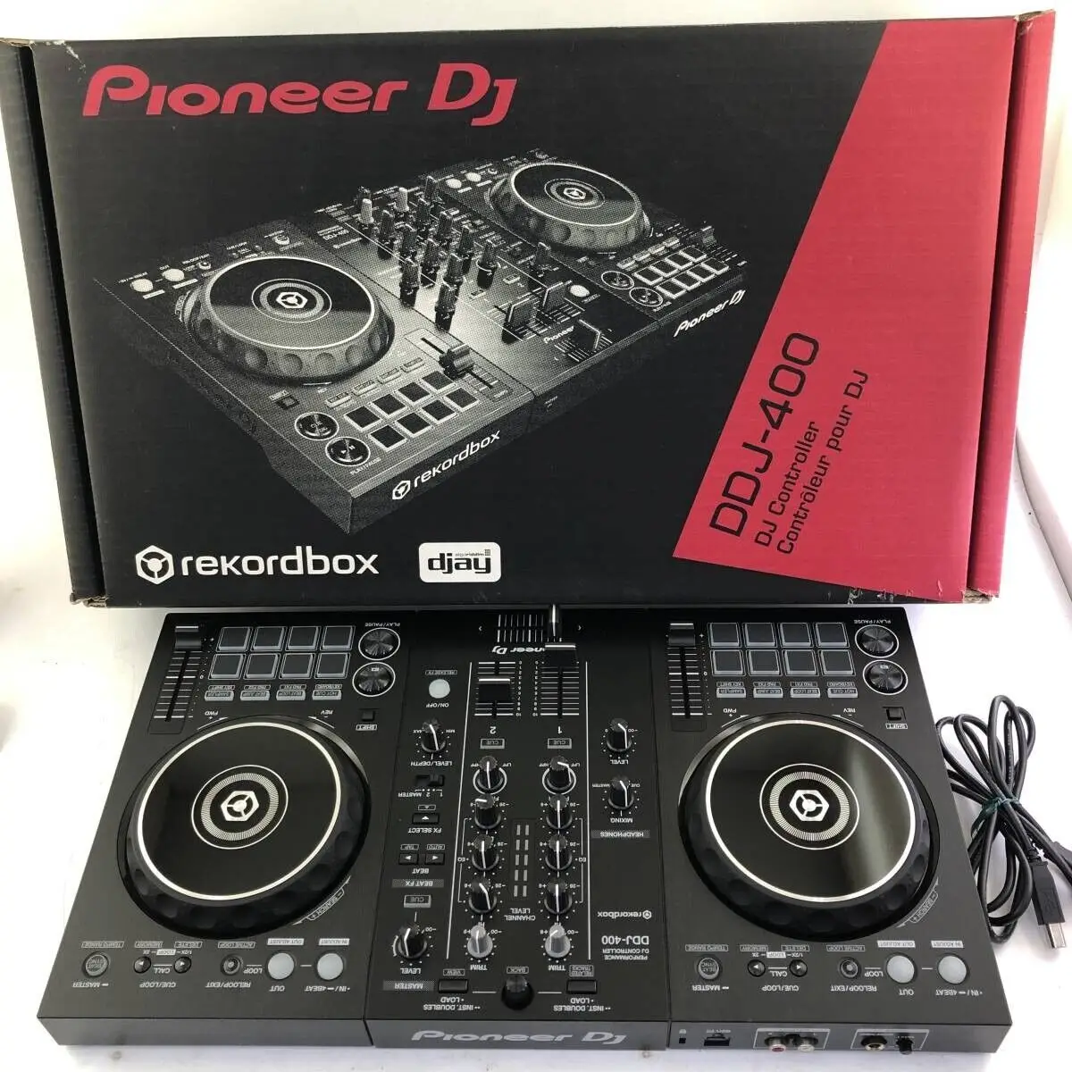 Pioneer DDJ-400 Portable 2-Channel Rekordbox DJ Controller Basics Black Mixer (3)