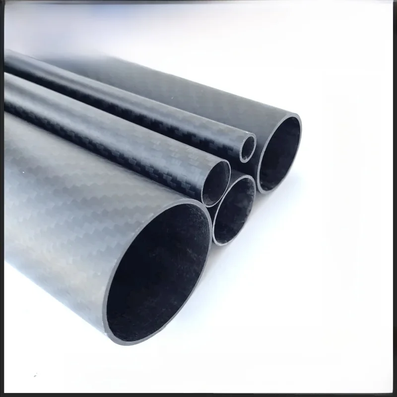 Lot/2 pièces 500mm Tube en Fiber de carbone OD 30mm 35mm 38mm 40mm 50mm sergé mat tissage 3K matériau Composite haute dureté pour pièces RC