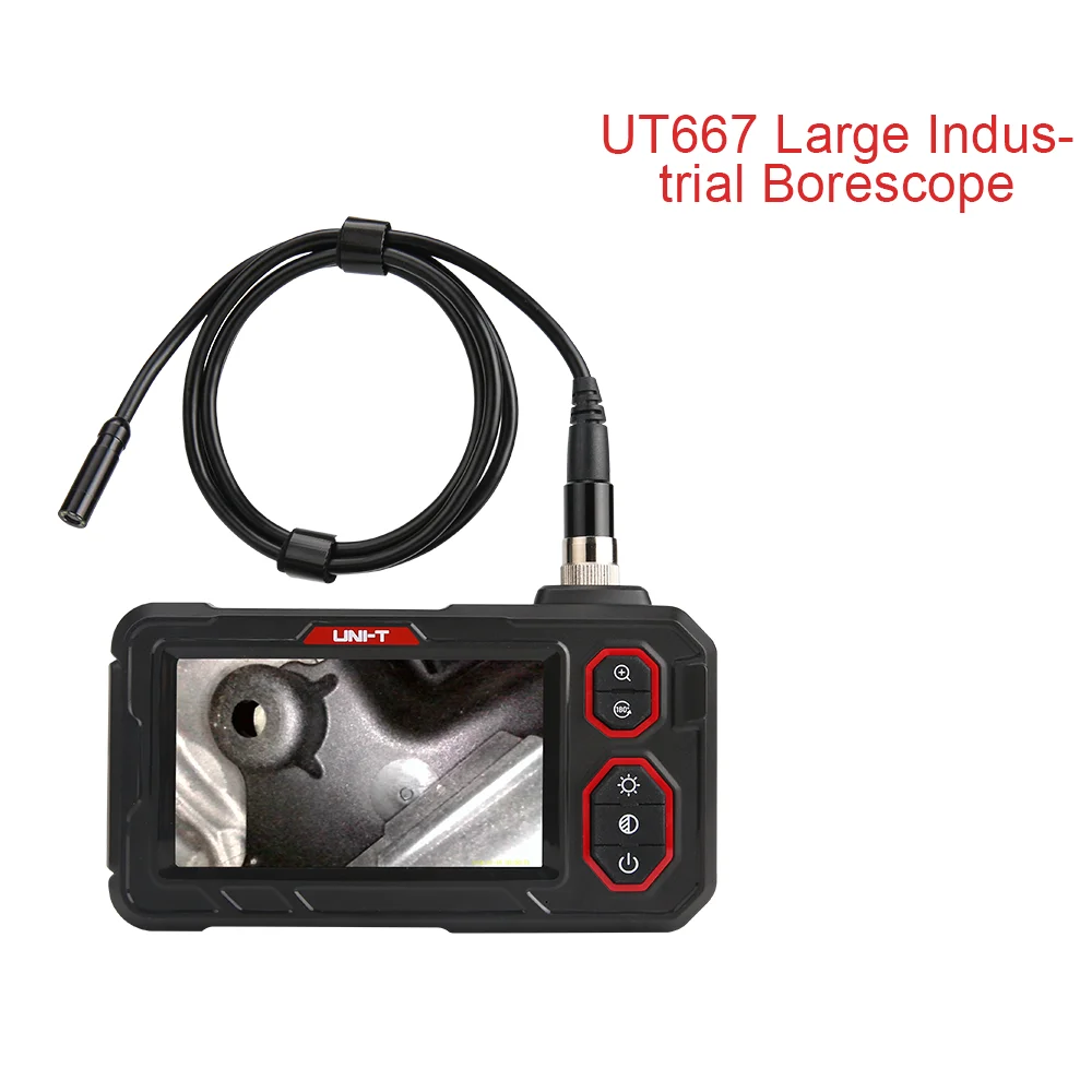 UT667 Large Industrial Borescope Screen resolution 1280*720 IP67 Snake tube length 1m 4.3-inch HD Display Inspection Camera