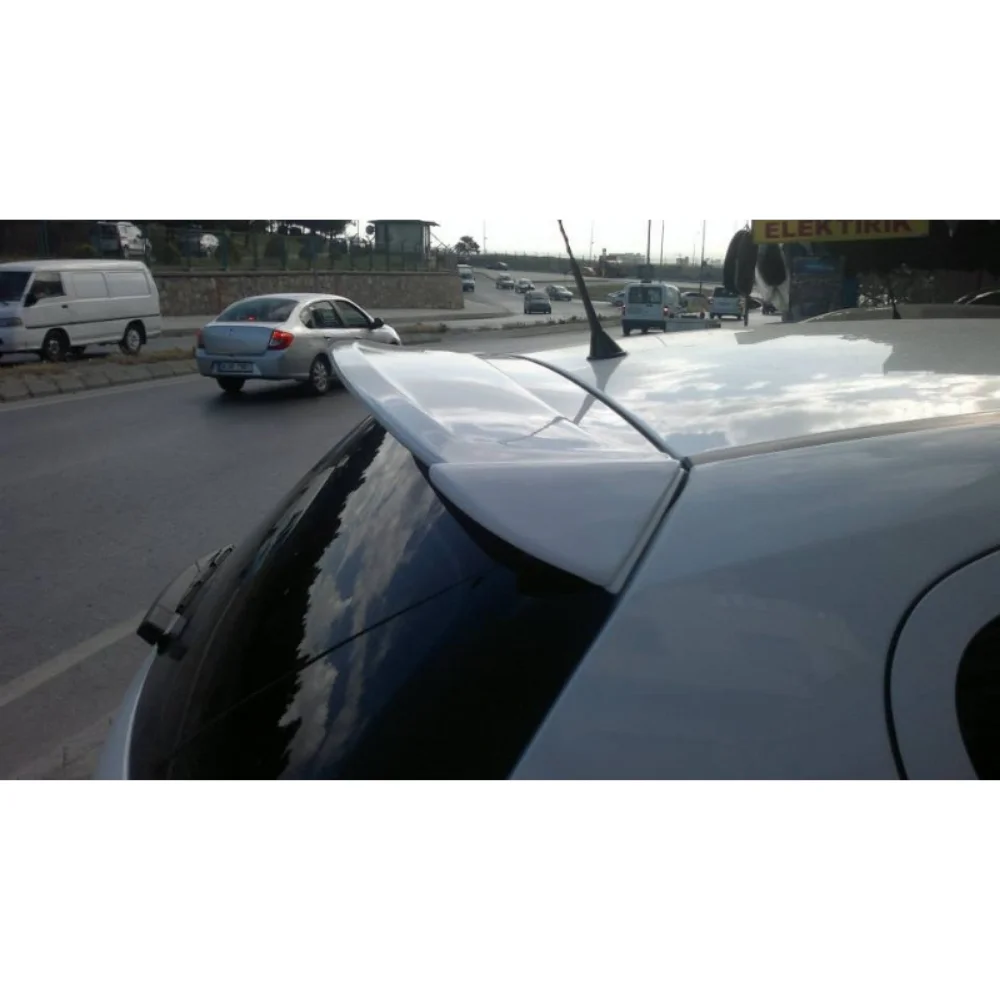 For Opel Astra H HB Glass Top Spoiler Fiber Material Rear Roof Spoiler Wing Trunk Lip Car Styling Competible Tuning Parts