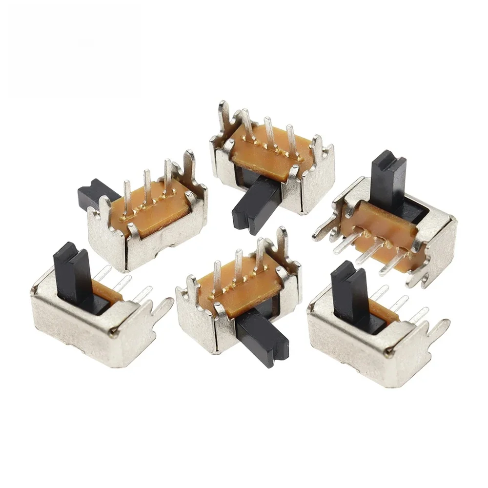 20 sztuk SK12D07VG4 SK12D07 przełącznik dwupozycyjny 3Pin PCB 1P2T uchwyt przełącznika suwakowego miniaturowy przełącznik suwakowy pokrętło boczne wysoki 4mm — zdjęcie 2