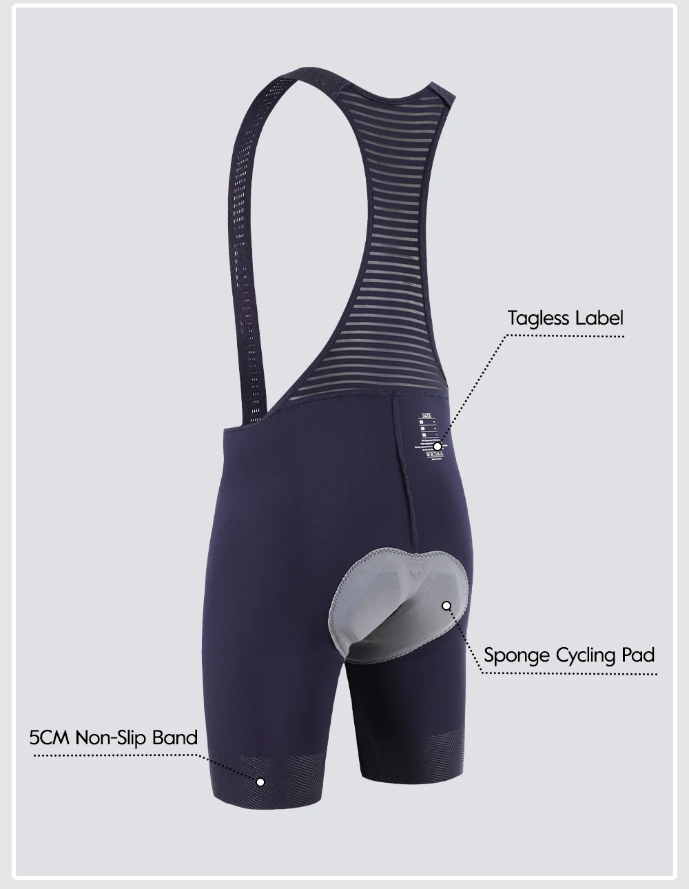 RION Herren Radsport-Trägerhose MTB-Tights Nahtlose Profi-Fahrradbekleidung Trägerhosen Italienische Dolomiti-Polsterung Rennrad-Ausrüstung – Detail 10