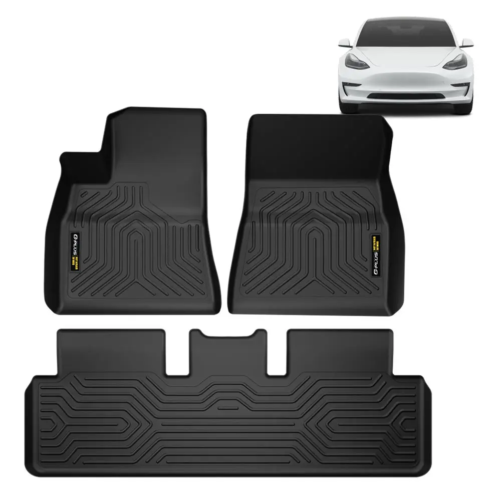 الحصير Tpe بطانات البضائع صالح لفورد F150 سوبر كرو 2015-2025 (22-24 نماذج البرق) 2 قطعة الحصير شاحنة جميع الأحوال الجوية
