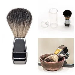 ArtSecret-cepillo de barba y pelo de tejón puro para hombre, lujoso, con mango de Metal negro clásico, SV-593