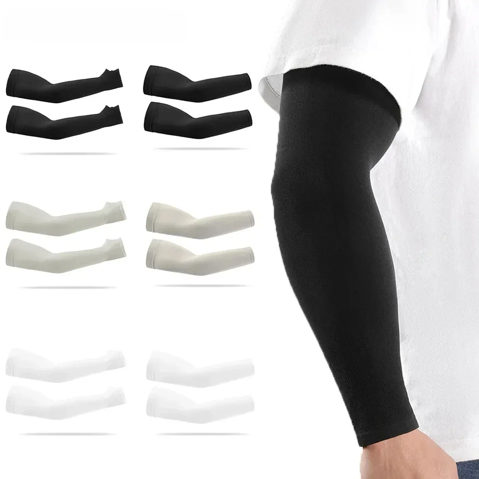 AliExpress dayselect 1Pair UPF50+ Summer Cool Feeling Arm Sleeves Women Cycling Running Fishing Oversleeve Men Breathable