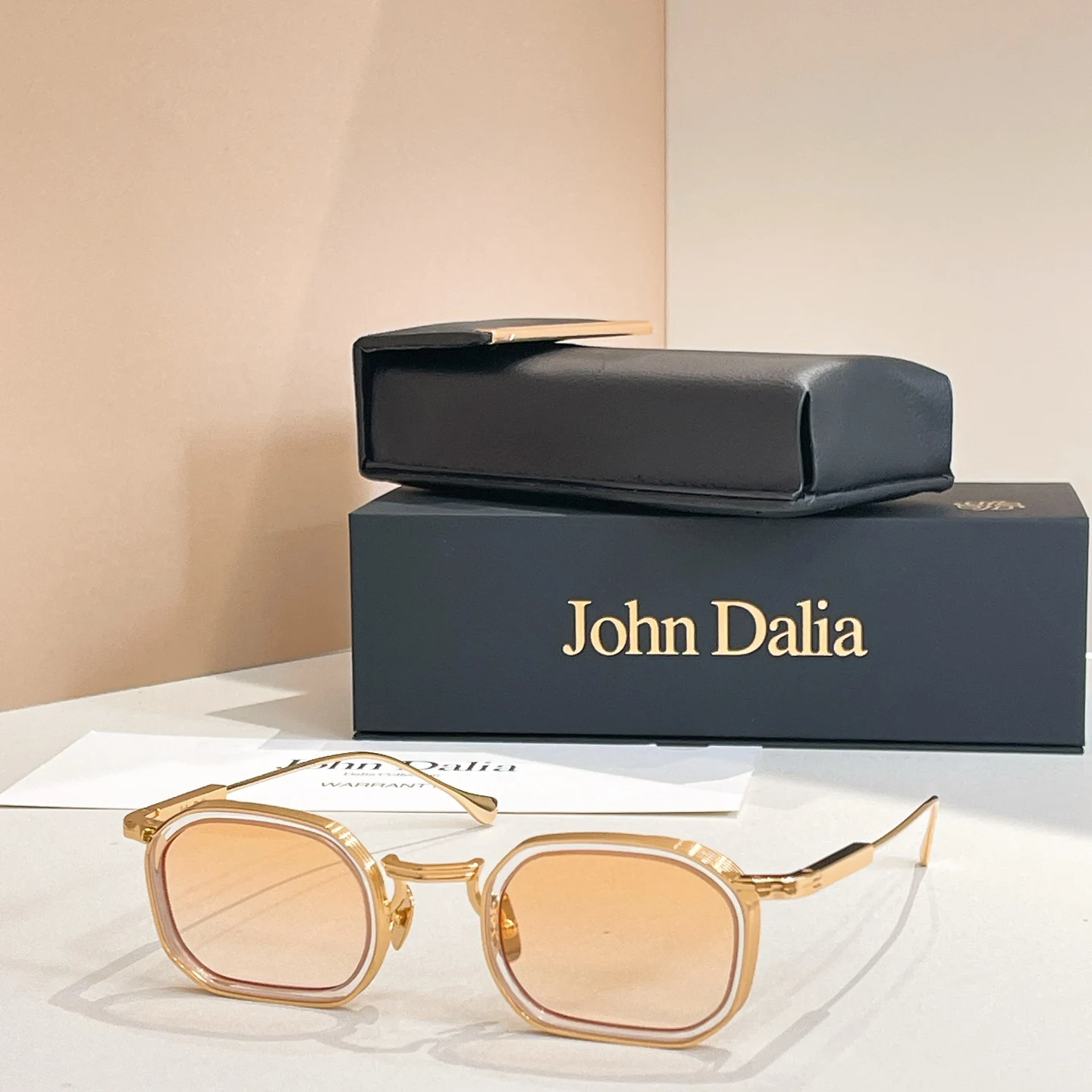 Voor JOHN DALIA JD SAMUEL Top Hoge Kwaliteit Zonnebrillen voor Heren Legering+Acetaat Montuur Modieus Design Zonnebrillen voor Dames met doos