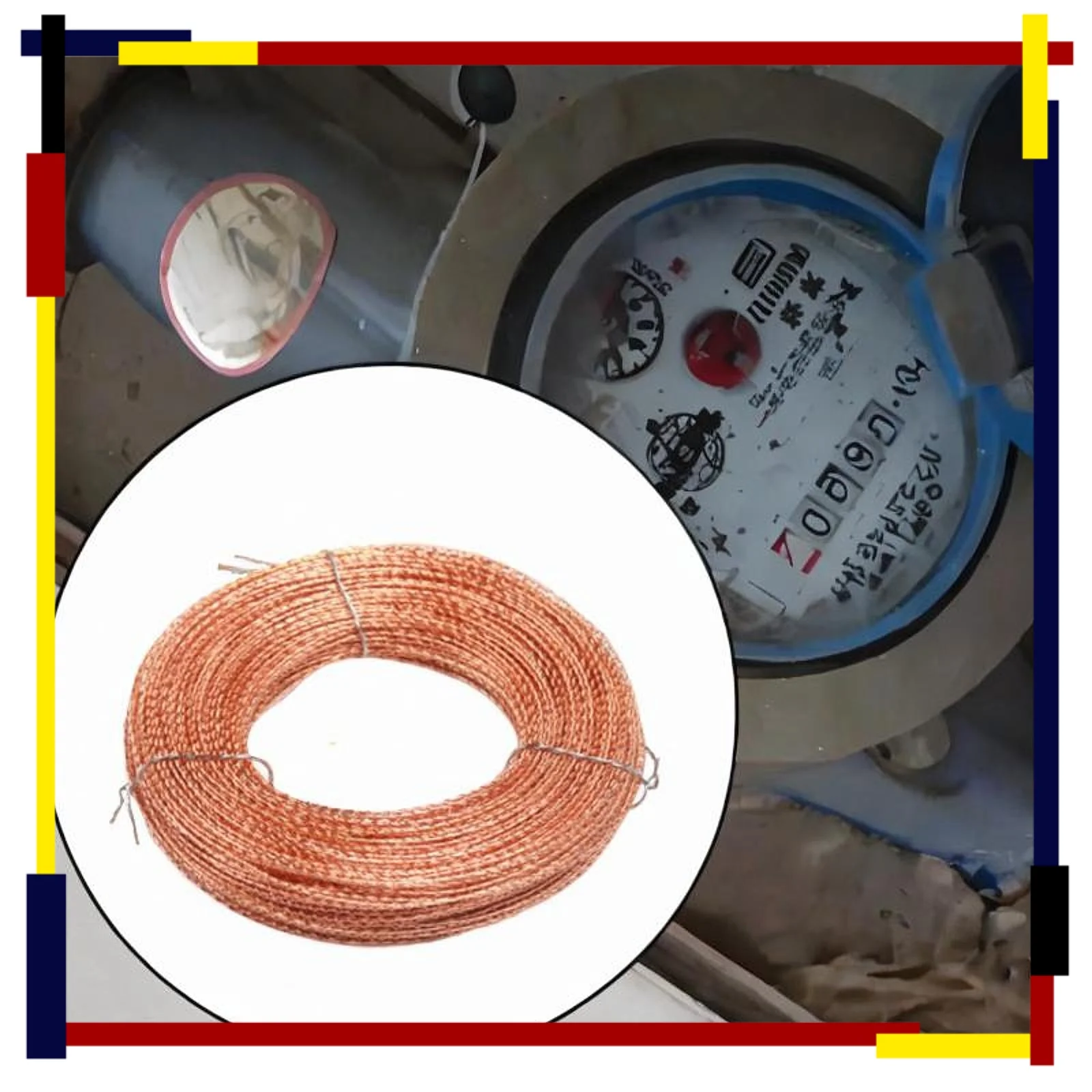 Sealing Wire 30M/40M Double-stranded Portable Seal for Electricity Gas Meter seal Sealing wire Iron Copper wire