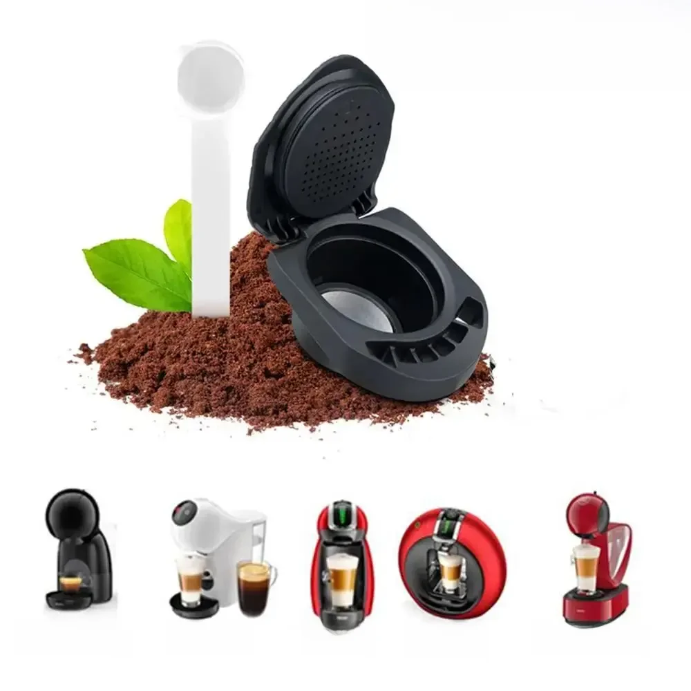 Adaptateur de Capsule de Café Réutilisable pour Dolce Gusto, Accessoire de Recharge Compatible avec la Machine Genio S Piccolo Xs