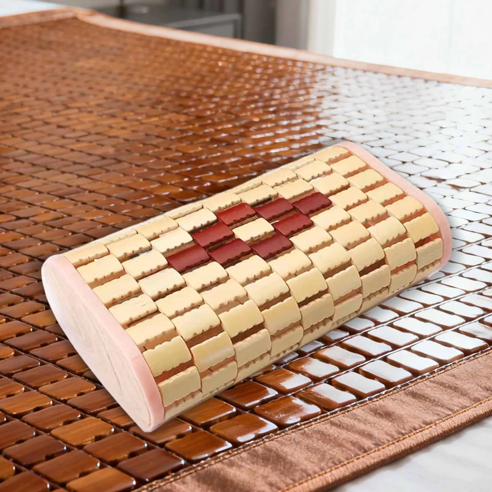 Bamboo Sauna Headrest Pillow Sauna Neck Rest Cervical Spine Pillow Versatile for House SPA Steam Sauna Breathable Hollow Pillow